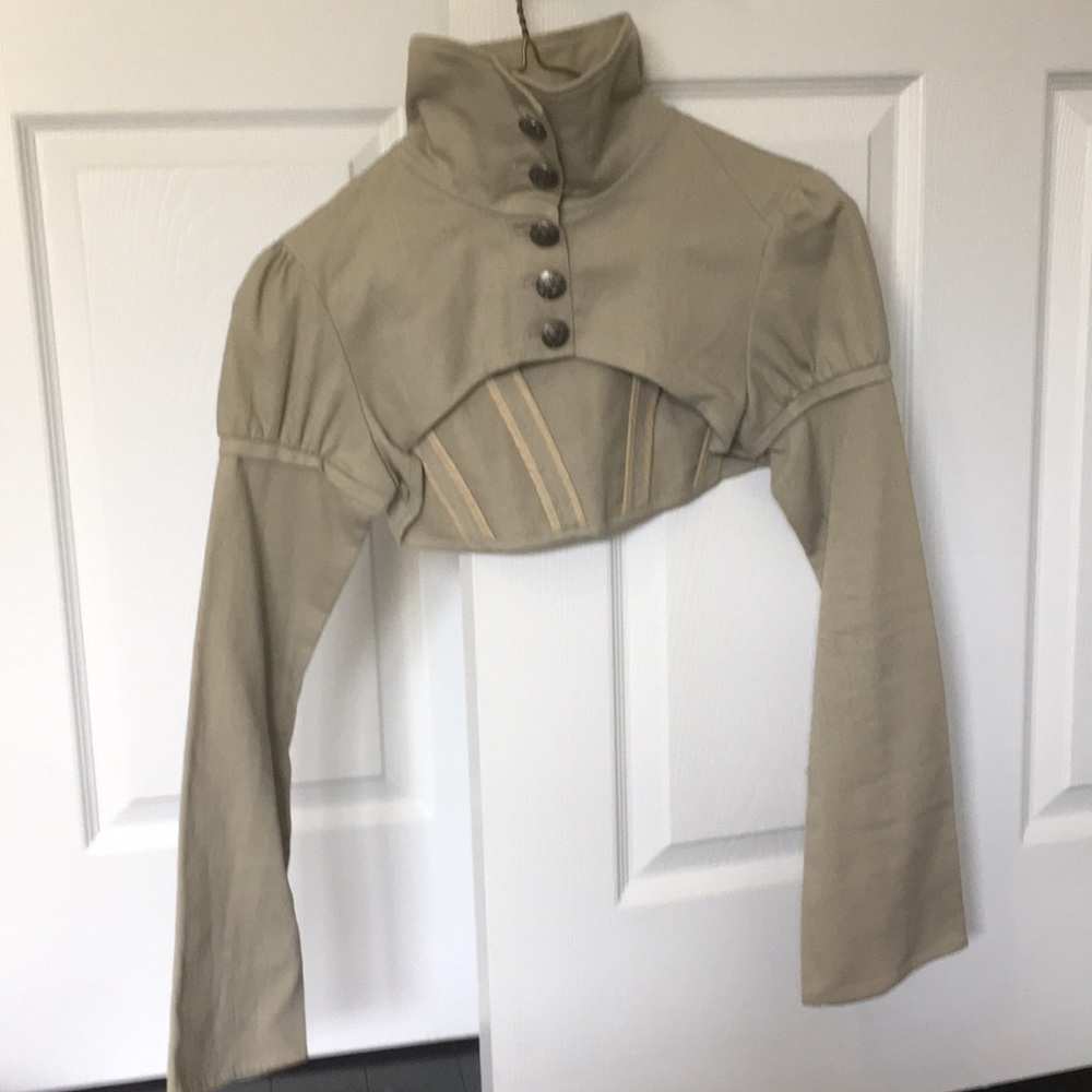 Tan crop jacket